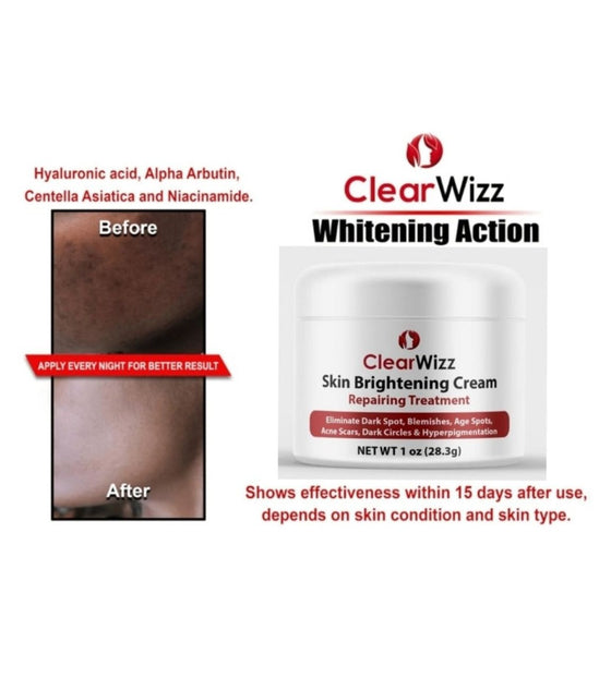 ClearWizz Brightening Cream 1oz, 2oz, 4 oz