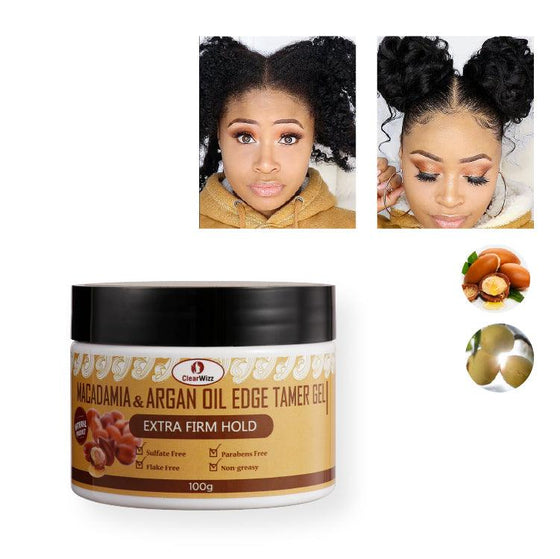 CLEARWIZZ Macadamia & Argan Oil Edge Tamer Gel (Extra Firm Hold) 3.6 oz - GoodBrands USA 