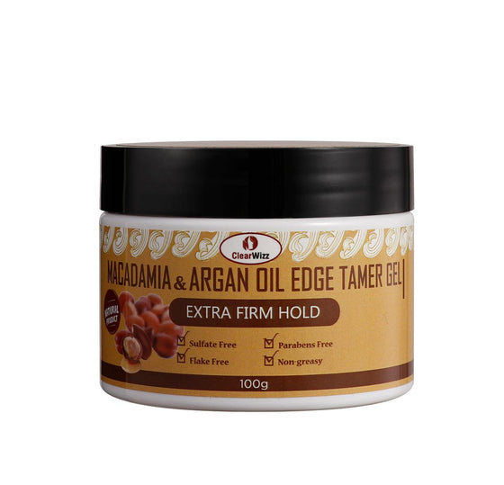 CLEARWIZZ Macadamia & Argan Oil Edge Tamer Gel (Extra Firm Hold) 3.6 oz - GoodBrands USA 